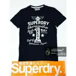 跩狗嚴選 極度乾燥 SUPERDRY REAL 1 TEE T-SHIRT 藍黑 短袖 裂紋 LOGO 上衣 T恤