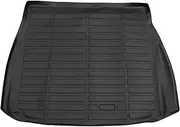 X AUTOHAUX 1 Pc Cargo Liner Rear Trunk Mat for Toyota Venza 2021-2024 Anti-Slip TPE Black Rear Trunk Cargo Luggage Boot Tray Mat Flat Face Long Stripe Pattern