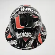 full brim hard hat custom hydro dipped IN MIAMI HURRICANES UNIVERSITY NEW