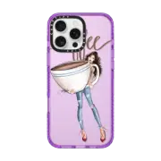iPhone 16 Pro Max Impact Case Just one Cup (Coffee Girl Fashion Illustration Case)