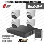 EZIP BY DAHUA 6MP kit 4x IP Security Camera System 4 Channel NVR CCTV with 2TB
