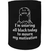 Alcohol Stubby Holder - Im Wearing All Black - Funny Novelty Birthday Gift Joke Beer Can Bottle