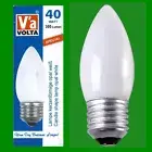 4x 40W Volta Opal Incandescent Filament Dimmable Candle ES E27 Light Bulb Lamps
