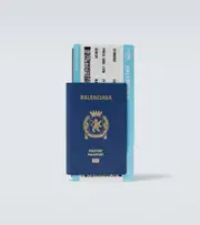 [Balenciaga] Balenciaga Passport leather wallet One Size blue