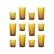 12pc Lys Glassware Set - Amber