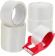 COMNESTBI 6pc Heavy Duty Tape Sealer Set for Shipping Moving Strong Packing Tape Dispenser Adhesive for Office Home