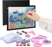 A4 LED Light Pad for Diamond Painting Kits, USB Powered Light Board, Adjustable