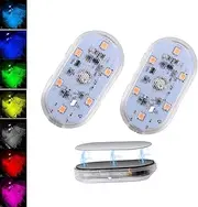 Car LED Interior Lighting, Ambient Lighting Car, 2 Pieces Car LED, Underbody Lighting Car, Interior Lighting Car, Car Interior Lighting LED, Rechargeable Mobile USB, Multicoloured