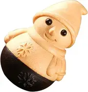 LIFKICH Tumbler Snowman Ornament Adorable Christmas Decor Realistic Snowman Design for Home Intricate Features Holiday Desktop Decoration
