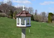 SMALL Poly Gazebo Arched Bird Feeder | OCTAGON | Amish Handmade | Made in USA