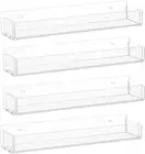 Kenwosen Wall Mounted Spice Rack Organizer,Clear Acrylic Spice Shelf Storage ...