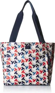 Tommy Hilfiger Handbag Tote with Pouch Multi Print Nylon SRP $138