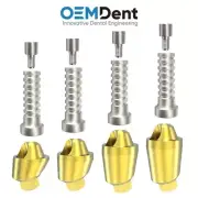 Dental Angulated Multi Unit 1.4 Titanium Sleeve Set 17° Cortex® Compatible