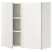 ENHET wall cb w 2 shlvs/doors, white, 80x32x75 cm