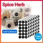 144PCS Spice Herb Storage Jar Labels Stickers Decals High Quality Durable