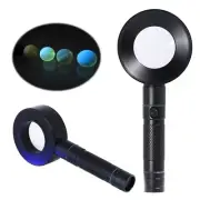 365nm UV Blacklight Rechargeable Ultraviolet Lamp Magnifier Diamond Detector