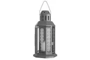 5 Pack of Dark Grey Metal Miners Lantern Summer Wedding Home Party Room Balconey Deck Decoration 21cm Tealight Candle