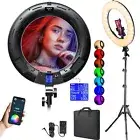 Weeylite WE-10 18 inch Selfie RGB Ring Light Kit with Remote Phone Holder Tripod