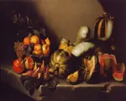 Still Life With Fruit On Stone Ledge By Caravaggio Paint By Numbers DIY Painting