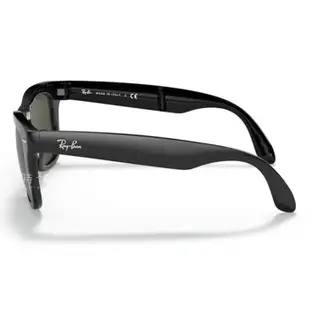 【RayBan雷朋】摺疊太陽眼鏡 RB4105 601 54mm 橢圓方框墨鏡 膠框太陽眼鏡 綠色鏡片/黑框 台南 時代