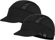 [ROCK TAKIN] Cooling Cycling Hat Under Helmet, Sweat-Absorbing Breathable Mesh Bicycle Hat Under Helmet for Cycling Motorcycle Running Hat for Men Women - Pack of 2, Black (hat Rim), One Size