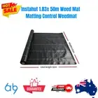 Instahut 1.83x 50m Weed Mat Matting Control Weedmat Woven Fabric Plant Cover