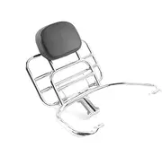Motorcycle Luggage Holder Silver Rear Luggage Rack with Backrest Cushion for Sprint Primavera 150 Storage Rack