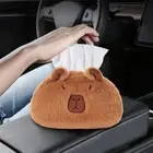 Short Plush Car Tissue Holder Tissue Bag Plush Napkin Holder Car Accessories