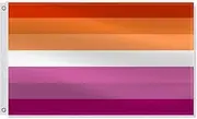 3×5 FT Lesbian Flag,Large Female Rainbow National Decor,Double Side Digital Printed 75D Polyester Banner With Canvas Header Brass Grommet