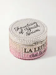[Judith Leiber Couture] Judith Leiber Couture - La Leiber Crystal-embellished Silver-tone Pill Box - Pink - One size One size Pink