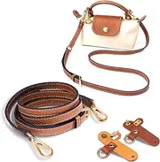 [PTGRSWK] Women's Handbags & Shoulder Bags Strap Adjustable – Mini Bag Organizer Replacement with Secure Hook Buckles – Durable Leather Crossbody Strap Upgrade Brown