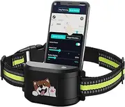 Upgraded GPS Dog Fence & Tracking Collar System - No Subscription Required, Customizable Boundaries via App, Waterproof Rechargeable Collar with Remote Training, 1-Minute Setup Black