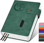 365 Page Thick Lined Journal Notebook for Men Women, A5 Leather Journals for Writing, Hardcover Notebooks for Work, School, Note Taking,Travel, Business,Personal Diary, College Ruled 5.9" x 8.4"
