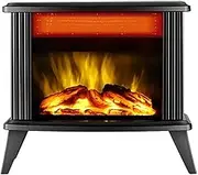 Electrical Fireplaace Heating Stove Portable Electric Stove Heater Advanced Heating System Instant Warm Realistic 3D Flame and Quiet Fan - 1000 W 2000 W. Outdoor Patio Heating,Practical