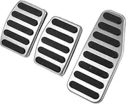X AUTOHAUX 3pcs Brake Pedal Pad Gas Accelerator Pedal Cover Clutch Pedal Cover for Suzuki Swift 2007-2017