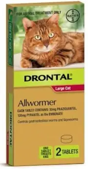 Drontal Cat 6kg Ellipsoid Worming Tablets x 2