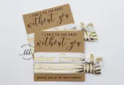 Will You Be My Bridesmaid Proposal MOH Bridal Party Elastic Hair Tie Gift Favour