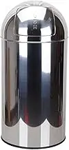 Outdoor Trash Can Swing Open Trash Can, Stainless Steel Garbage Can with lid 9.2/13.2 Gallon Commercial Trash can, Perfect for Home, Office and Business Outside Garbage can(35L)