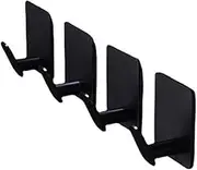 Stainless Steel Towel Hangers Stick on Wall Clothes Holders, 4Pcs Stick on Towel Hanger Wall Towels Hooks,Adhesive Towel Hooks Stick on Towel Hanger Wall Holder Hooks,Stick on Wall Towel Hooks,Black
