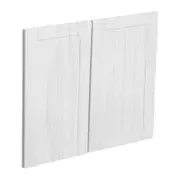 Kaboodle 600mm Provincial White Country Medium Rangehood Doors - 2 Pack