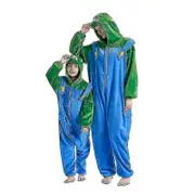 Green Super Mario Luigi Pajamas Unisex Kids Adults Animal Role-playing Costumes K Kids 120