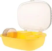 HOMOBABE Hamster Takeaway Cage with Water Bottle Durable Travel Storage for Small Pets for Hamsters Gerbils Guinea Pigs More Comfortable Material for Outdoor Use