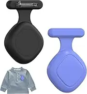 2 Pack Tile Mate Holder for Kids, Soft Silicone Hidden Pin Holder, Anti Lost Full Case Cover Compatible with Tile Mate 2022 (Black+Blue)