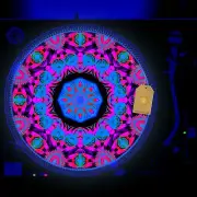 Siesta Sunflowers Turntable Slipmat GLOW BLACKLIGHT 12 inch