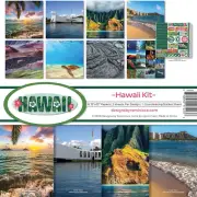 Hawaii Scrapbook Collection Kit Paper Crafts, Multi Color Palette, 12X12 Inches