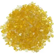 3 lbs of Tumbled Dyed Yellow Crystal Rock Chips