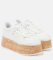[Valentino Garavani] Valentino Garavani Freedots XL leather platform sneakers AU 8 white