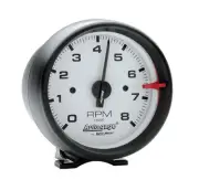 Auto Meter 3-3/4in White Face Tach- Black Cup