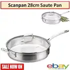 28cm Scanpan Stainless Steel Pan Frypan Saute Frying Cooking Pan with Glass Lid
