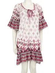 Knee Length Abstract Pattern Dress